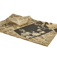 Newspaper print greasproof tray liner