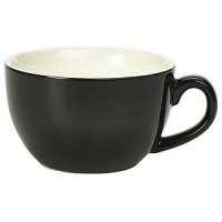 Black Porcelain Bowl Shaped Cup