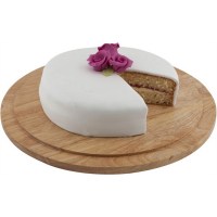 Wooden board used for cake service