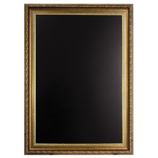 Chalk Board with Gold Coloured Frame 85 x 65cm